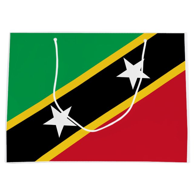 Flag of Saint Kitts and Nevis (Caribbean) Large Gift Bag (Front)