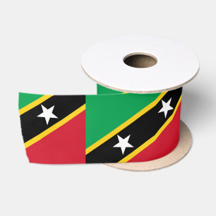 Flag of Saint Kitts and Nevis (Caribbean) Satin Ribbon