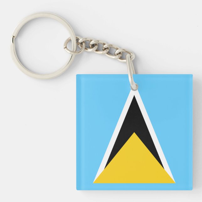 Flag of Saint Lucia Keychain (Front)