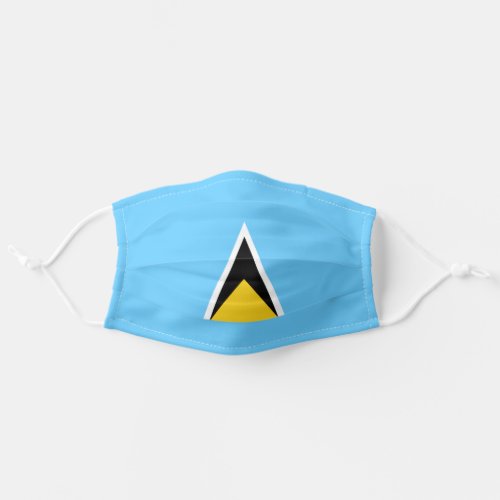 Flag of Saint Lucia St Lucia Caribbean Adult Cloth Face Mask