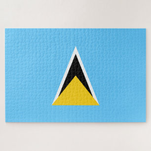 Flag of Saint Lucia (St Lucia) (Caribbean) Jigsaw Puzzle