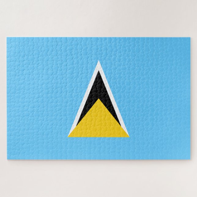 Flag of Saint Lucia (St Lucia) (Caribbean) Jigsaw Puzzle (Horizontal)