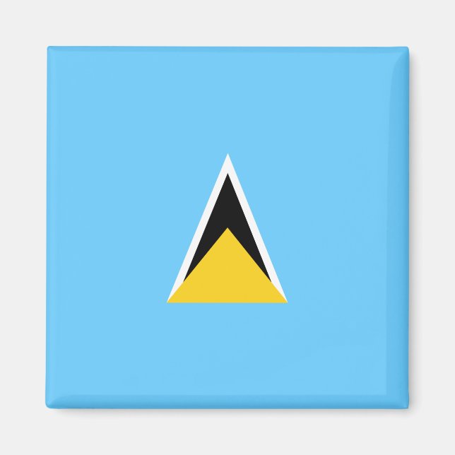 Flag of Saint Lucia (St Lucia) (Caribbean) Magnet (Front)