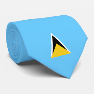 Flag of Saint Lucia (St Lucia) (Caribbean) Neck Tie