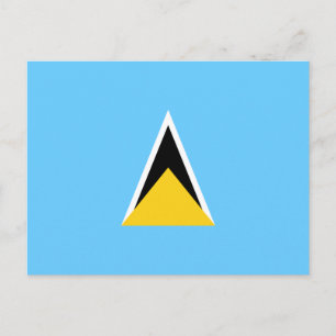 Flag of Saint Lucia (St Lucia) (Caribbean) Postcard