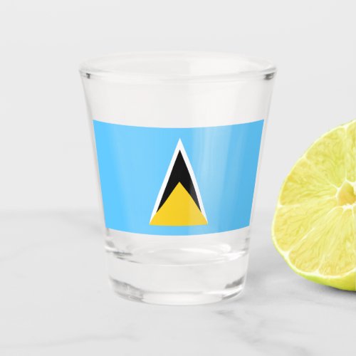 Flag of Saint Lucia St Lucia Caribbean Shot Glass