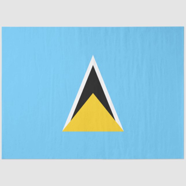 Flag of Saint Lucia (St Lucia) (Caribbean) Tissue Paper (Front)