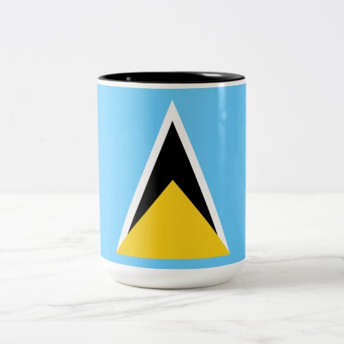 Flag of Saint Lucia St Lucia Caribbean Two_Tone Coffee Mug