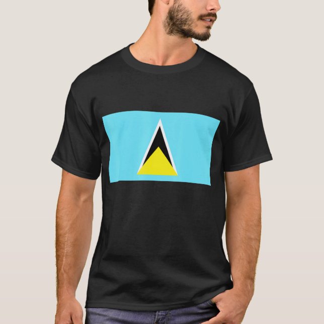 Flag Of Saint Lucia T-Shirt (Front)