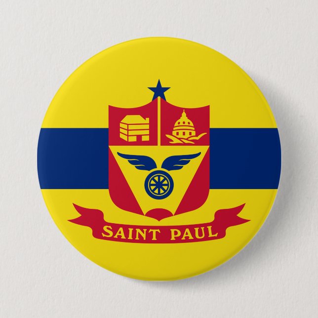 Flag of Saint Paul (Minnesota) Button (Front)
