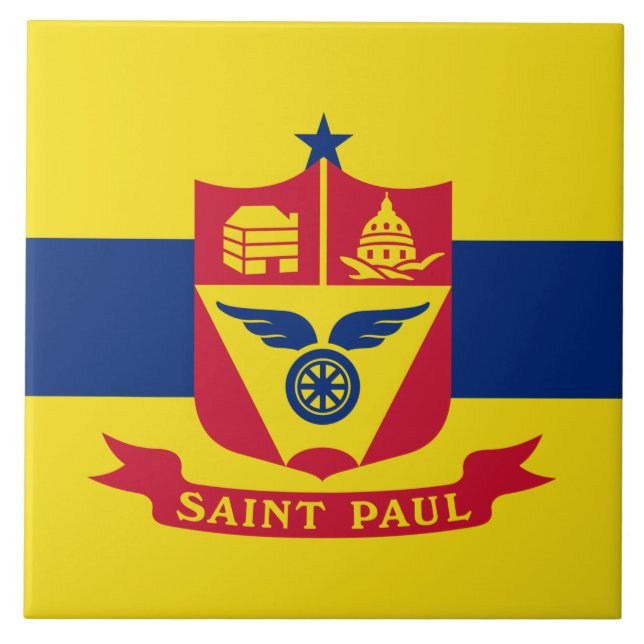 Flag of Saint Paul (Minnesota) Ceramic Tile (Front)