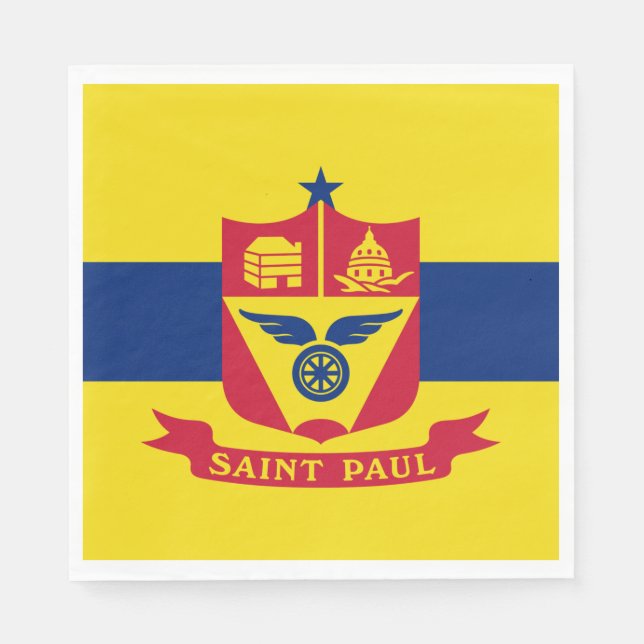Flag of Saint Paul (Minnesota) Napkins (Front)