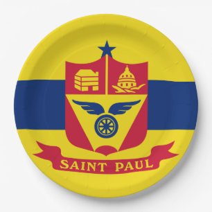 Flag of Saint Paul (Minnesota) Paper Plates
