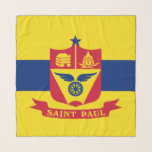 Flag of Saint Paul (Minnesota) Scarf<br><div class="desc">This design features the city flag of Saint Paul, which is the capital of the U.S. state of Minnesota. It is the county seat of Ramsey County, the state's smallest and most densely populated county. Most of the city lies east of the Mississippi River at the confluence with the Minnesota...</div>