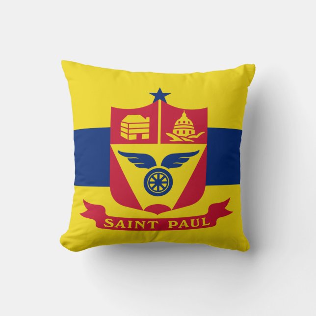 Flag of Saint Paul (Minnesota) Throw Pillow (Front)