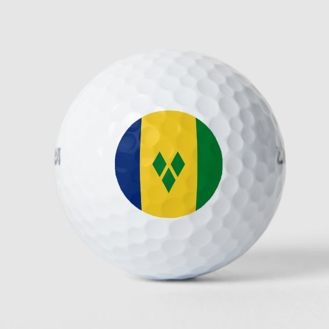 Flag of Saint Vincent and the Grenadines Golf Balls (Front)