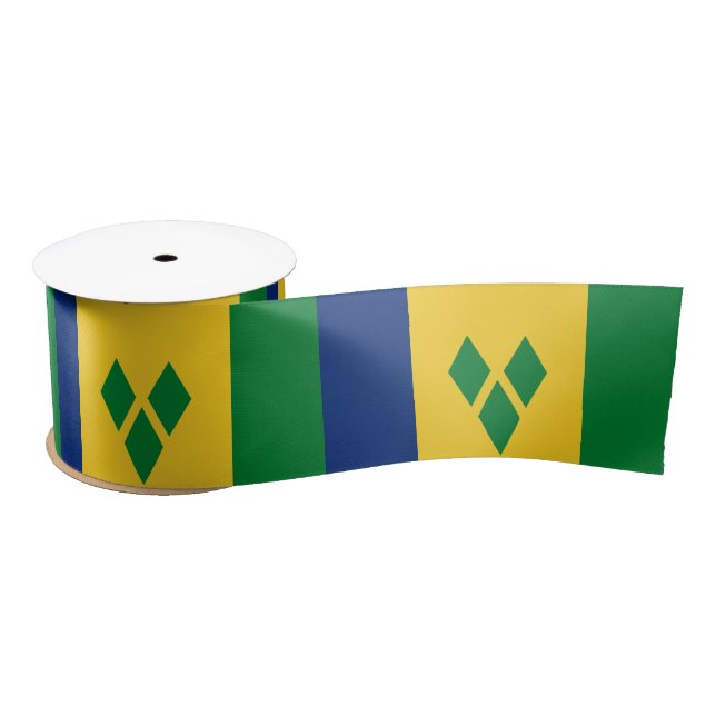 Flag of Saint Vincent and the Grenadines Satin Ribbon (Spool)