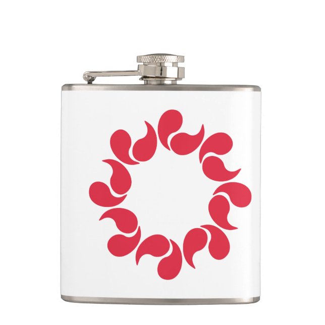 Flag of Saitama Prefecture, Japan Flask (Front)