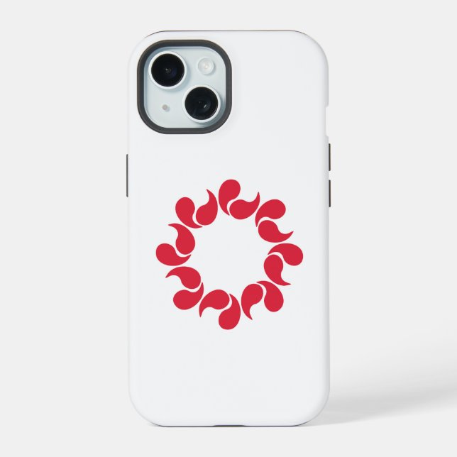 Flag of Saitama Prefecture, Japan iPhone 15 Case (Back)