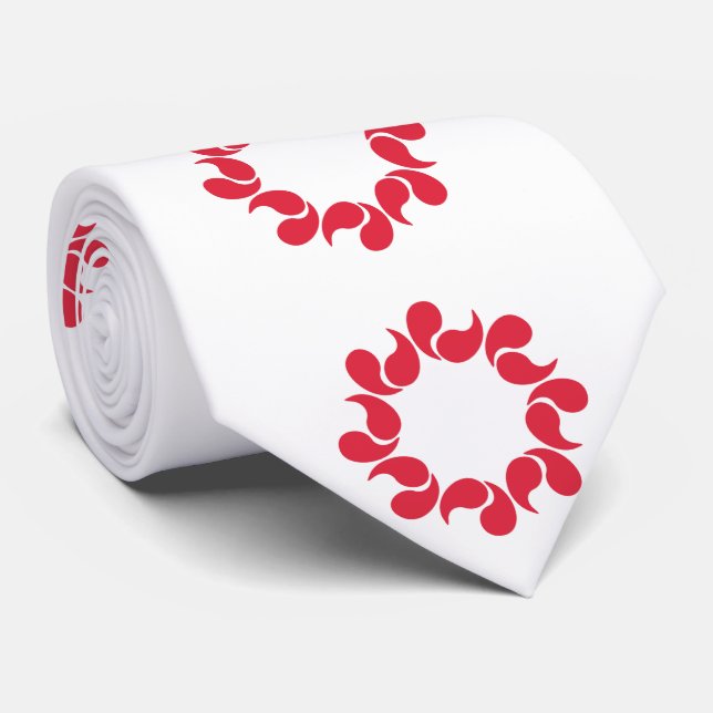 Flag of Saitama Prefecture, Japan Neck Tie (Rolled)