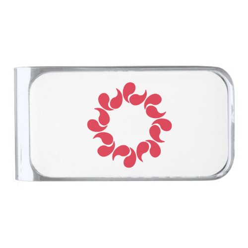 Flag of Saitama Prefecture Japan Silver Finish Money Clip