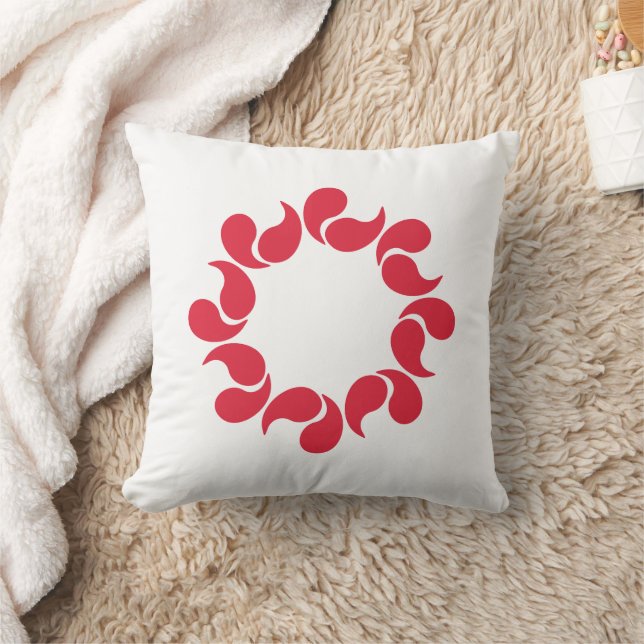 Flag of Saitama Prefecture, Japan Throw Pillow (Blanket)