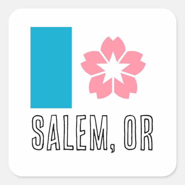 Flag of Salem, Oregon Square Sticker (Front)