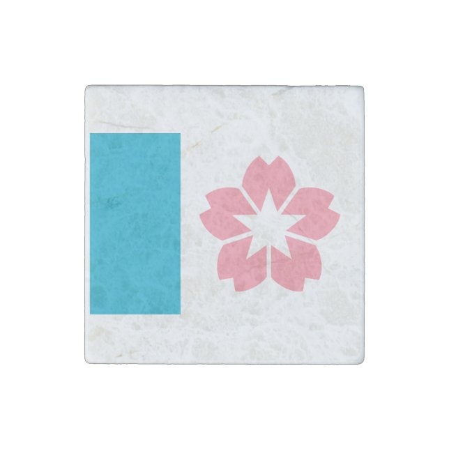 Flag of Salem, Oregon Stone Magnet (Front)