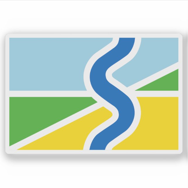 Flag of Salland, the Netherlands Sticker (Front)