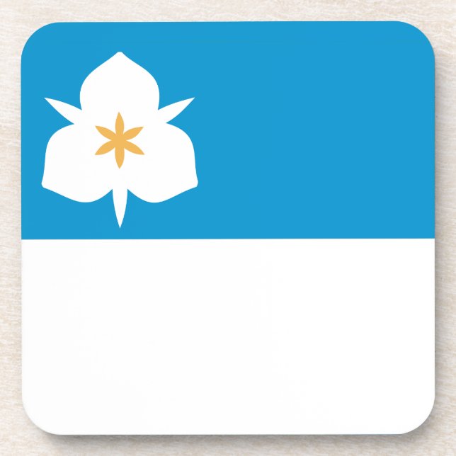 Flag of Salt Lake City, Utah Beverage Coaster (Front)