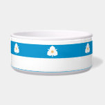 Flag of Salt Lake City, Utah Bowl<br><div class="desc">Pet Bowl with a design with the flag of Salt Lake City,  Utah. A blue and white flag with a white lily in the top left corner,  “Utahn flag”</div>