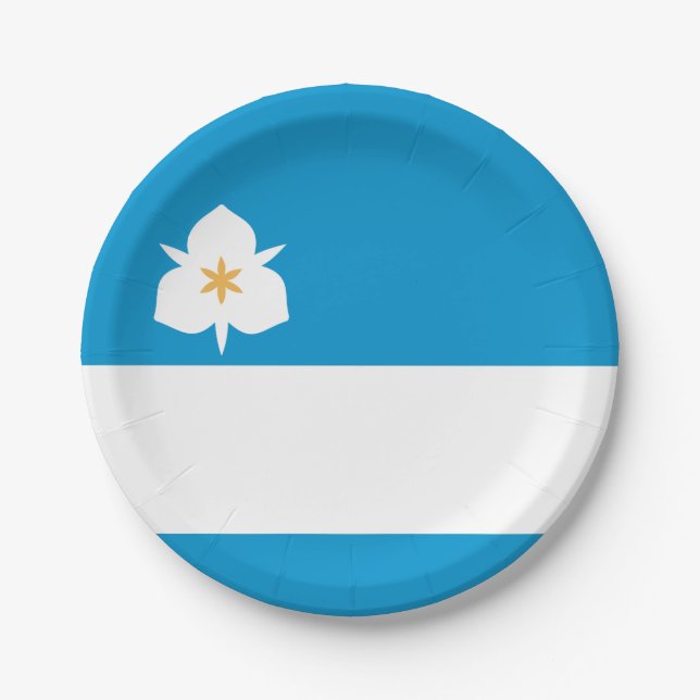 Flag of Salt Lake City, Utah Paper Plates (Front)