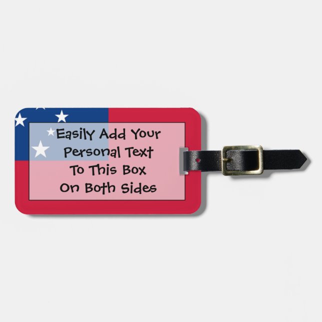 Flag of Samoa Personal Easy ID Luggage Tag (Front Horizontal)