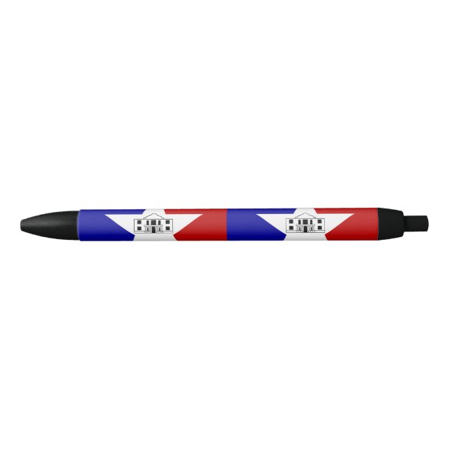 Flag of San Antonio, Texas Black Ink Pen (Front)