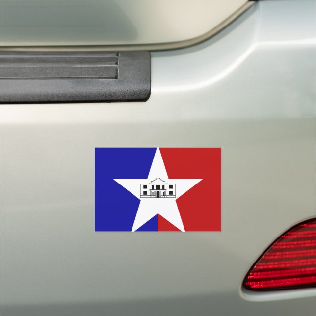 Flag of San Antonio, Texas Car Magnet (In Situ)