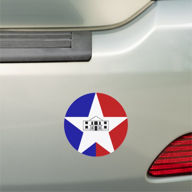 Flag of San Antonio, Texas Car Magnet (In Situ)