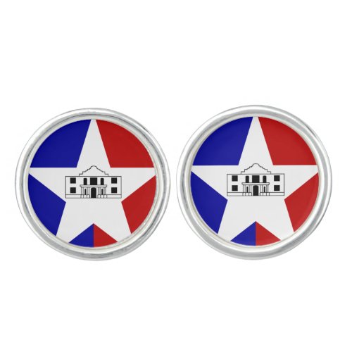 Flag of San Antonio Texas Cufflinks