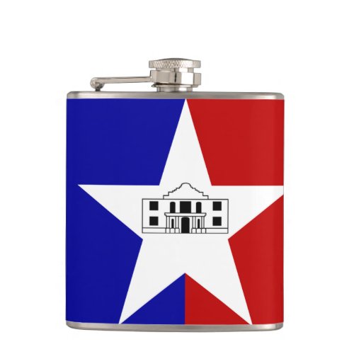 Flag of San Antonio Texas Flask