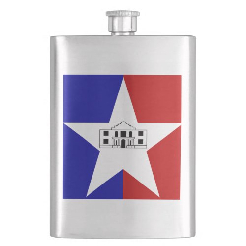 Flag of San Antonio Texas Flask