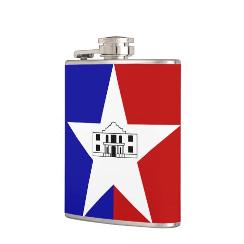 Flag of San Antonio Texas Flask