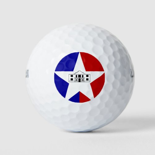 Flag of San Antonio Texas Golf Balls