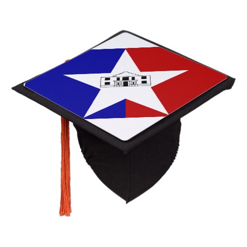 Flag of San Antonio Texas Graduation Cap Topper