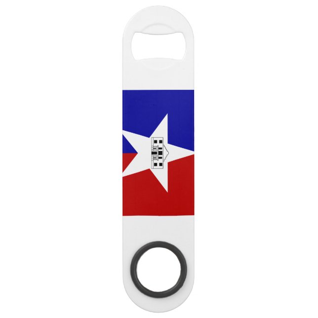 Flag of San Antonio, Texas Keychain Bottle Opener (Front)