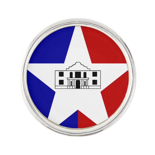 Flag of San Antonio, Texas Lapel Pin (Front)