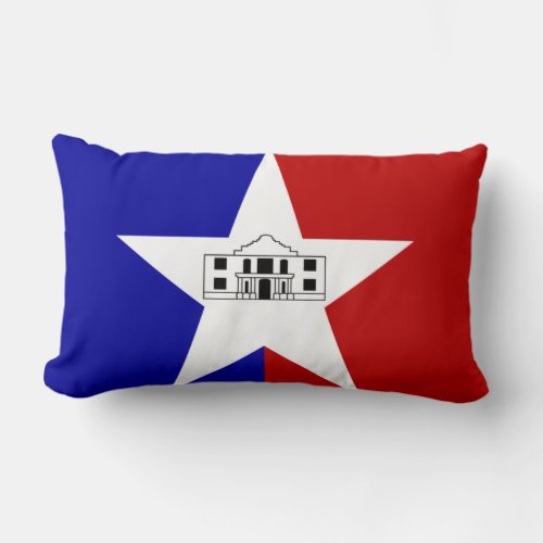 Flag of San Antonio Texas Lumbar Pillow