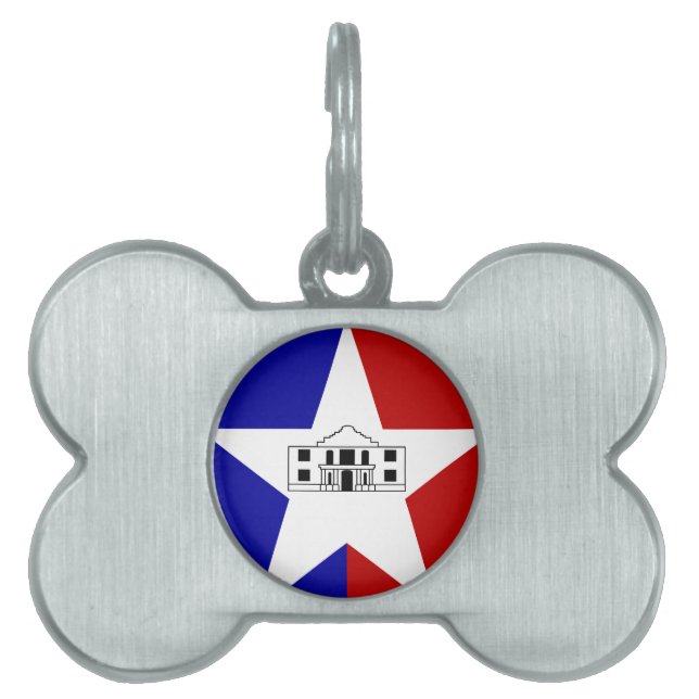 Flag of San Antonio, Texas Pet ID Tag (Front)