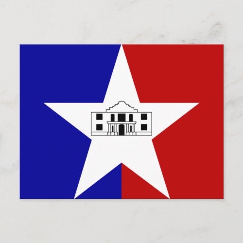 Flag of San Antonio Texas Postcard