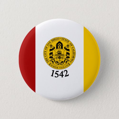 Flag of San Diego California Button