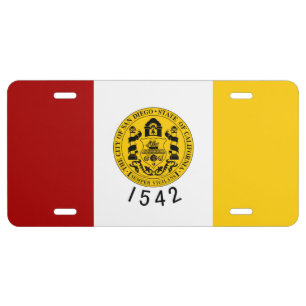 Flag of San Diego, California License Plate