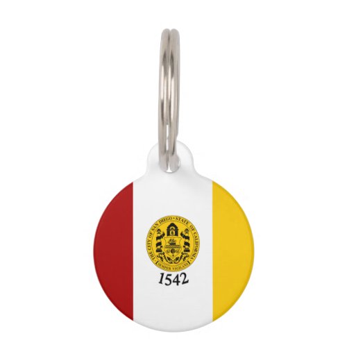 Flag of San Diego California Pet ID Tag